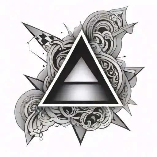 Wrist Tattoo Triangle With Light And Dark