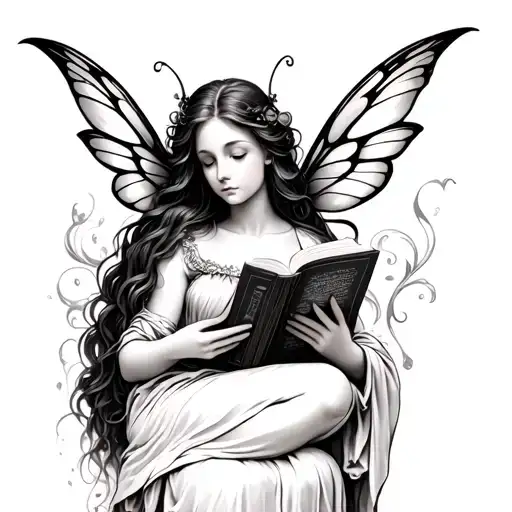 Fairy Reading A Book