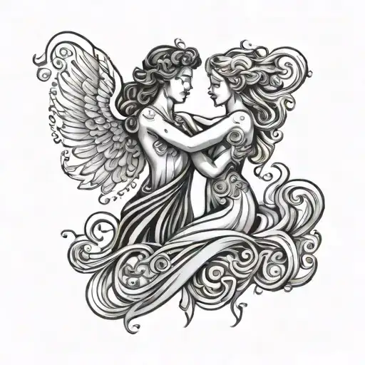 Aquarius And Virgo Love Symbol
