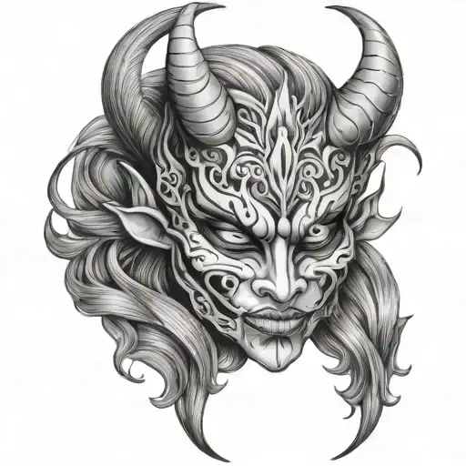 Only Female Demon Mask