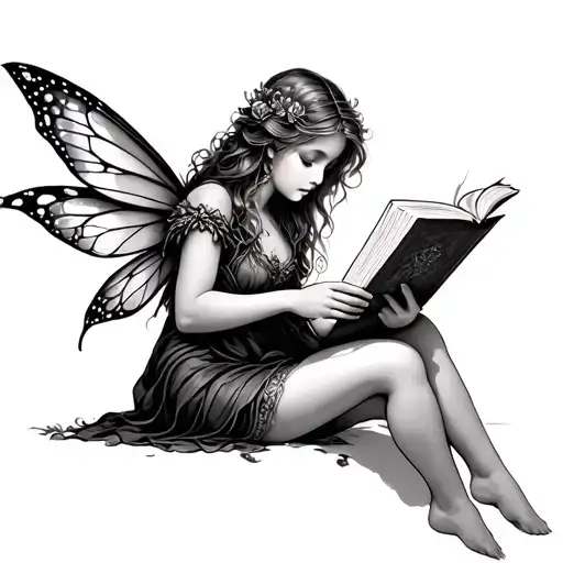 Fairy Reading A Book