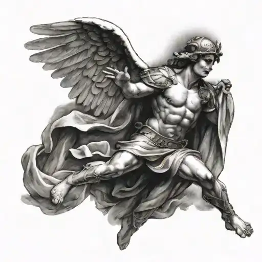 An Angel Above A Roman Soldier