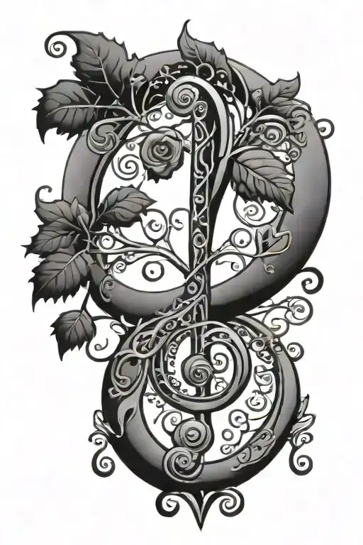 Gothic Tree In The Shape Of A Treble Clef