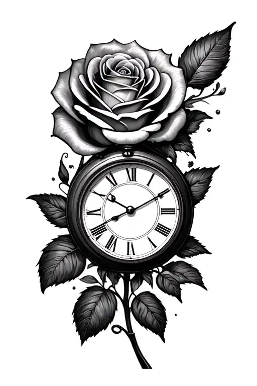 Clock And Rose