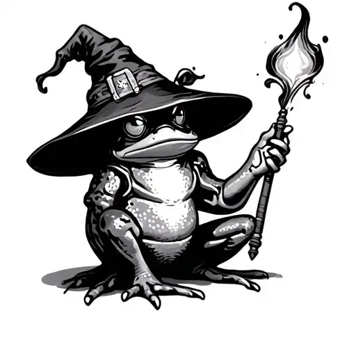 Frog Wizard Casting Spell