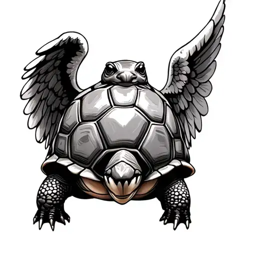 Tortoise With Angel Wings
