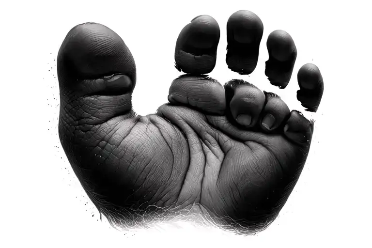Baby Footprintwith Foto Of Face Incorporated