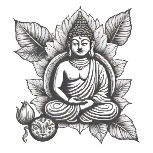 Piscessign And Sudarshan Chakra Buddha Pomegranate