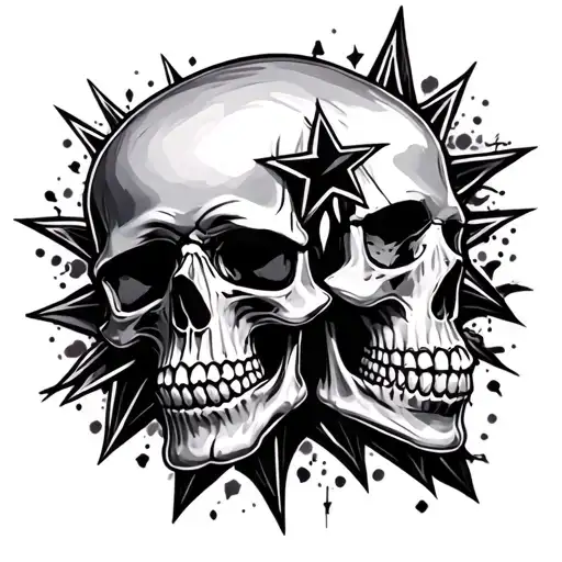 Color Stars And Skulls