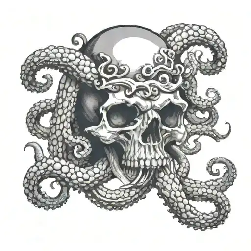Skull Eating Octopus