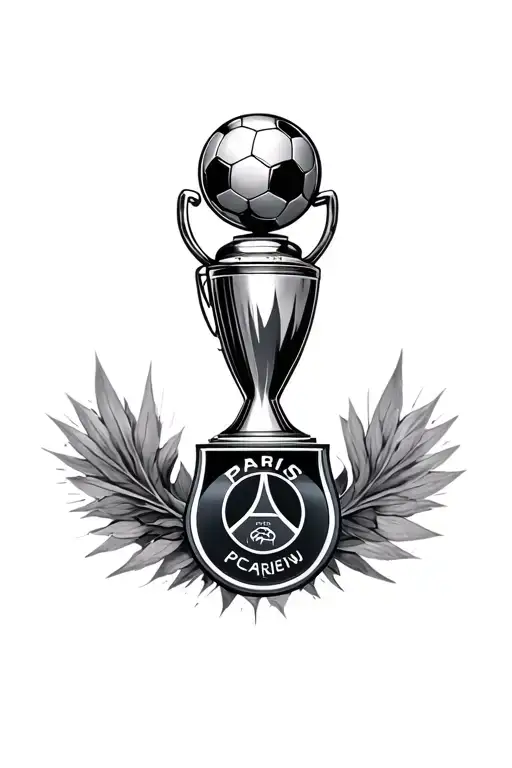 A Photo Of The Psg Logo With The Victory In The Champion League
