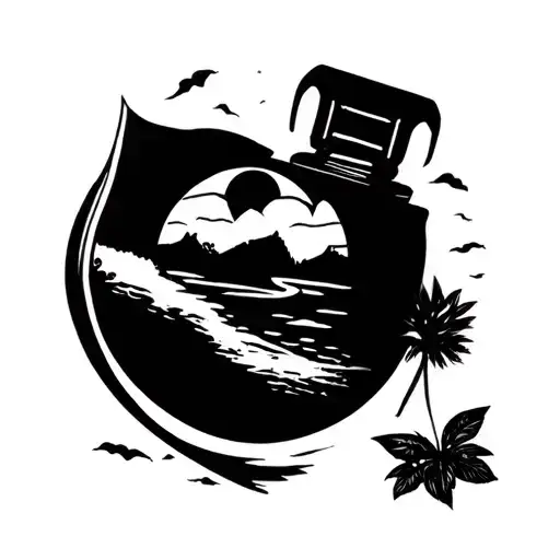 Small Black Minimalist Tattoo About Travel