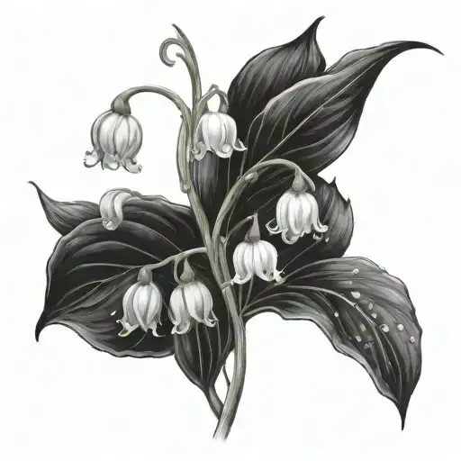 Lily Of The Valley On Vine With Primrose