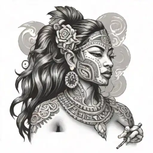 Nude Mayan Girl Smoking Dmt