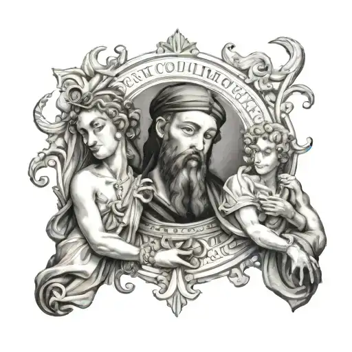 Religious And Renaissance Painting Featuring