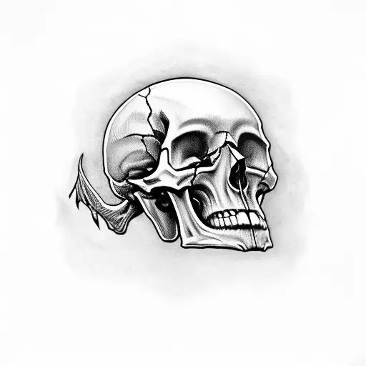 Symmetrical Skull On Calf