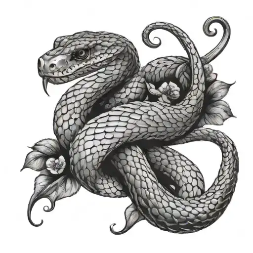Belle Ame Tattoo With A Snake