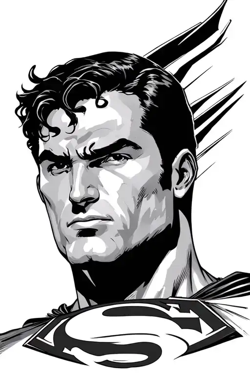 Superman Head And Cape With The S Symbol