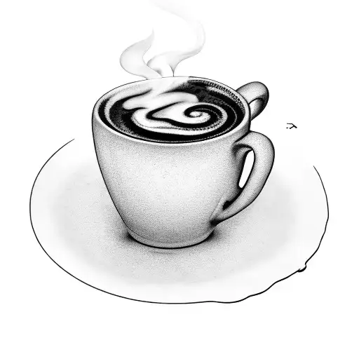 A Coffee Cup With Steam Forming The Shape Of A Book