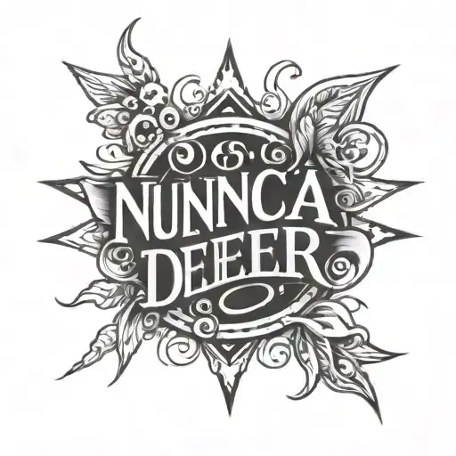 Nunca Dejes De Creer Lettering Hand