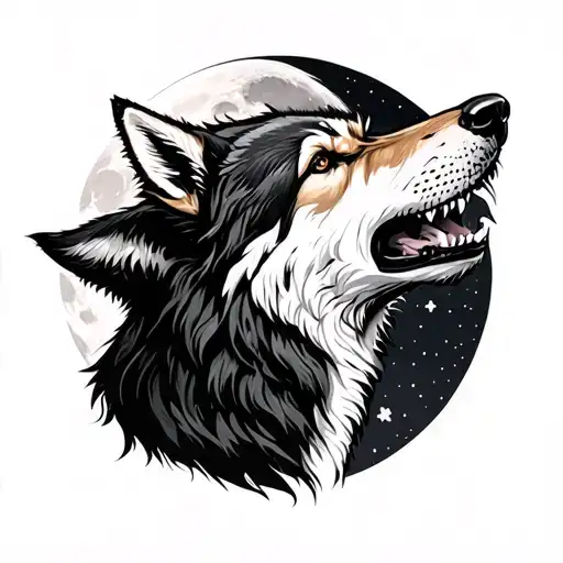 Wolf Howling At The Moon