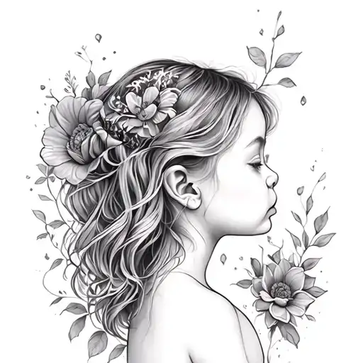 Girly Tattoo Representing Loss Of Child