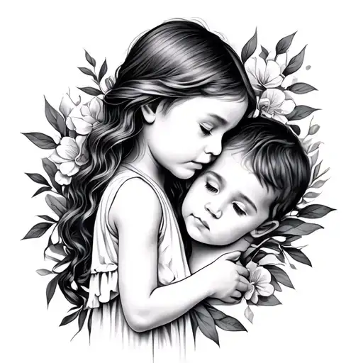 Fine Line Tattoo Representing Loss Of Child