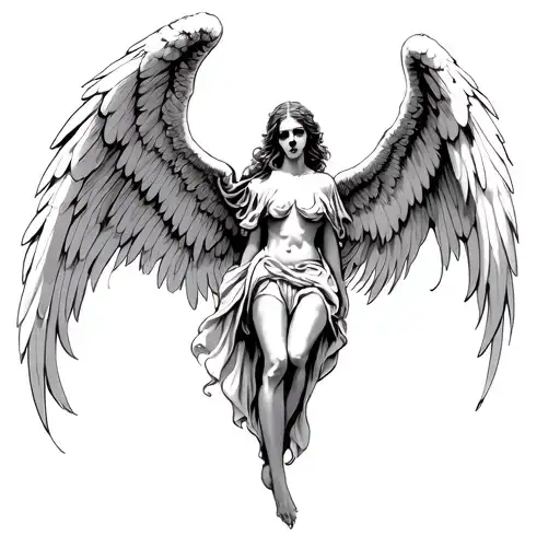 A Dead Angel Has Opened Its Wings And Protects Me