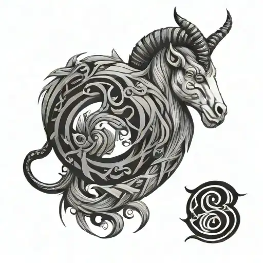 Capricorn In The Shape Of Number 8