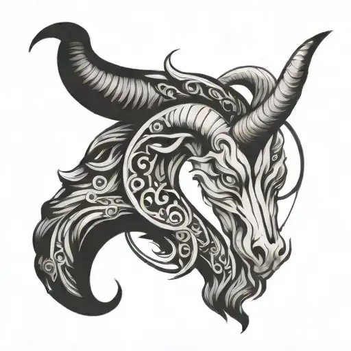 Capricorn In Infinity Number 8 Shape