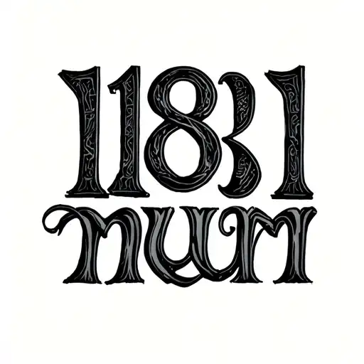 1981 In Roman Numerals With The Word Mum