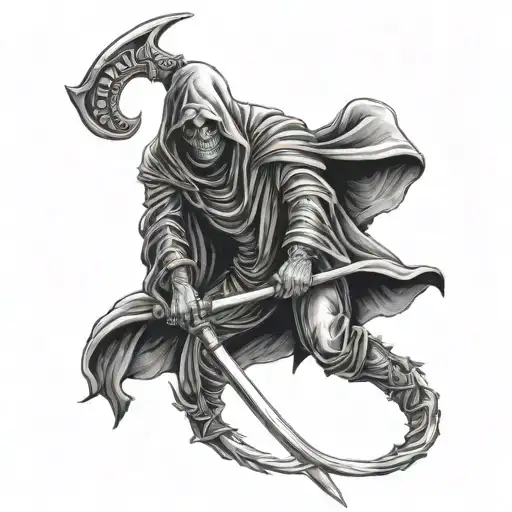 Grim Reaper Realism With Scythe