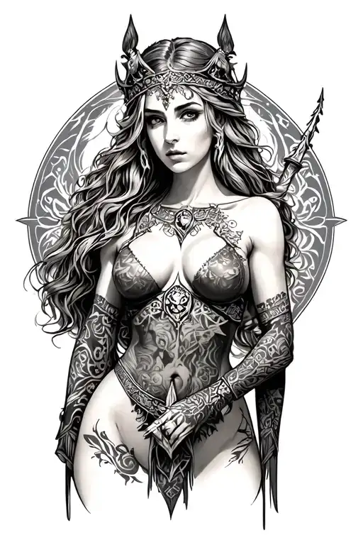 Freya Norse Goddes Sexy Woman Body