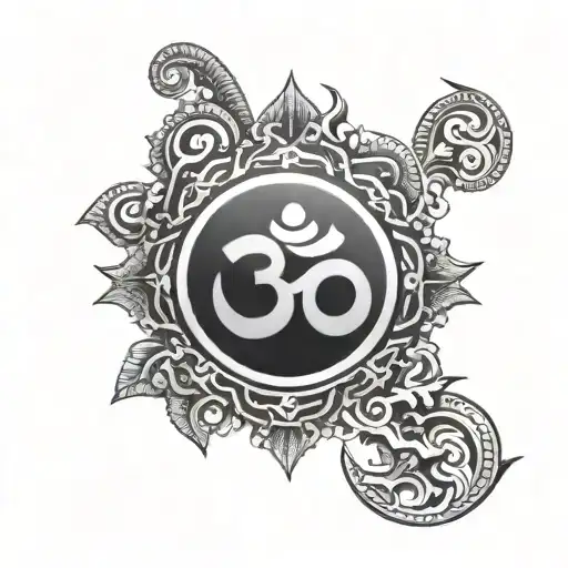 Circle Trishul Om