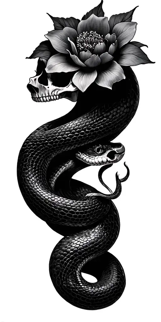 Snake Flowers La Catrina