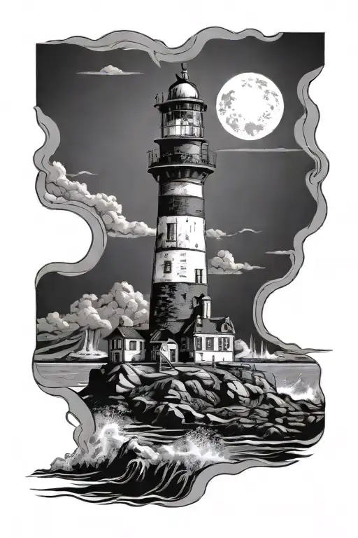 Lighthouse In Harbor
