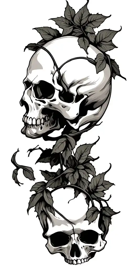 Skulls And Vines Wrapped