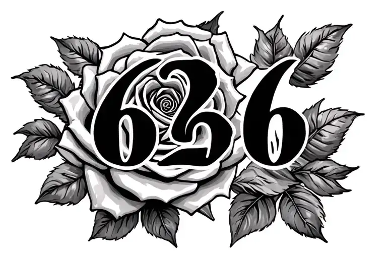 The Text 626With Rose Design Tatto