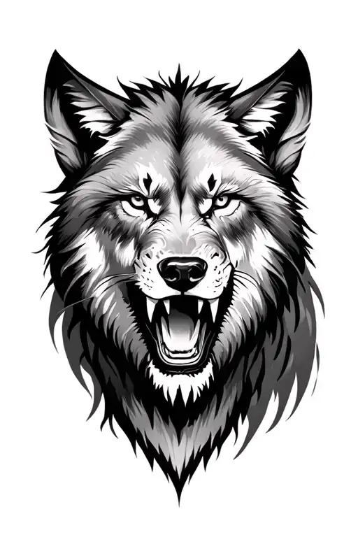 Roaring Lion And Wolf