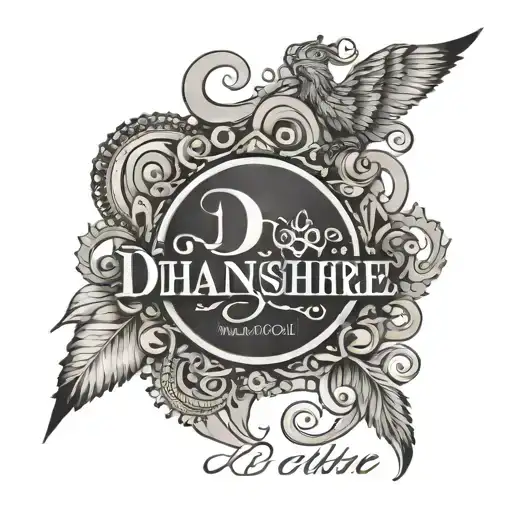 Dhanashree Name Tattoo In Roman Ketters