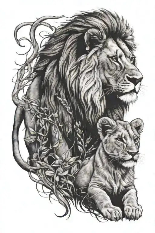 Lion And Cub