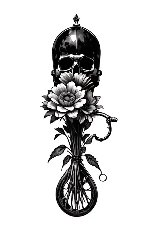 Chopper And Flower Bouquet