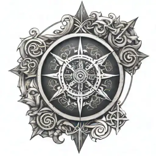 Nord Mythology Viking Compass
