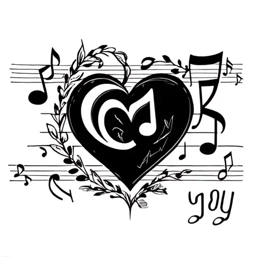 Carl With A Music Note Starting Of The C And And Love Heart Coming From The L Going Around The Name