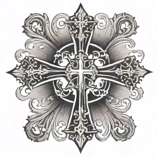 Gothic Cross Tattoo Minimalist