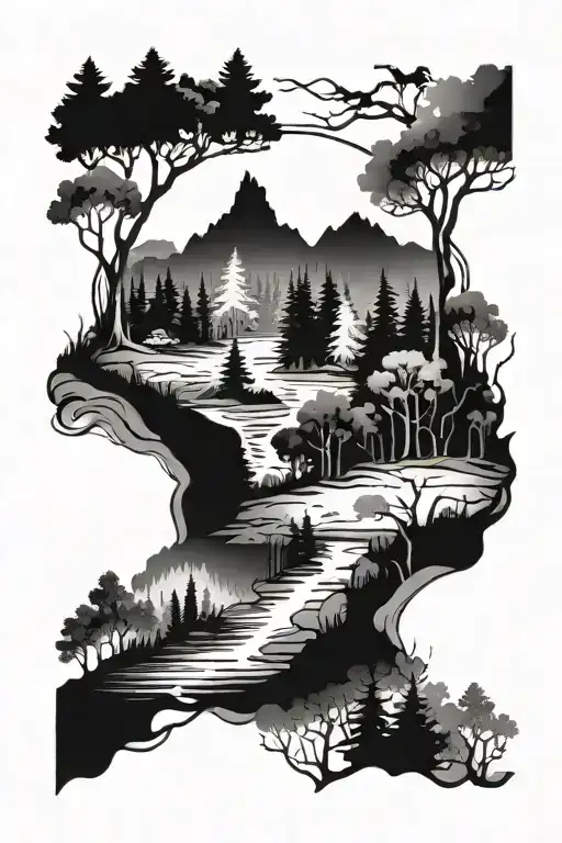 Forest Landscape Scene