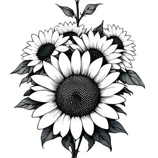 Honeycomb And Sunflower And Daisy