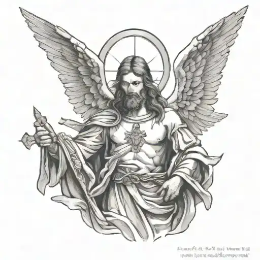 Make Me A Small Tattoo Of Arch Angel Michael Jesus Cross
