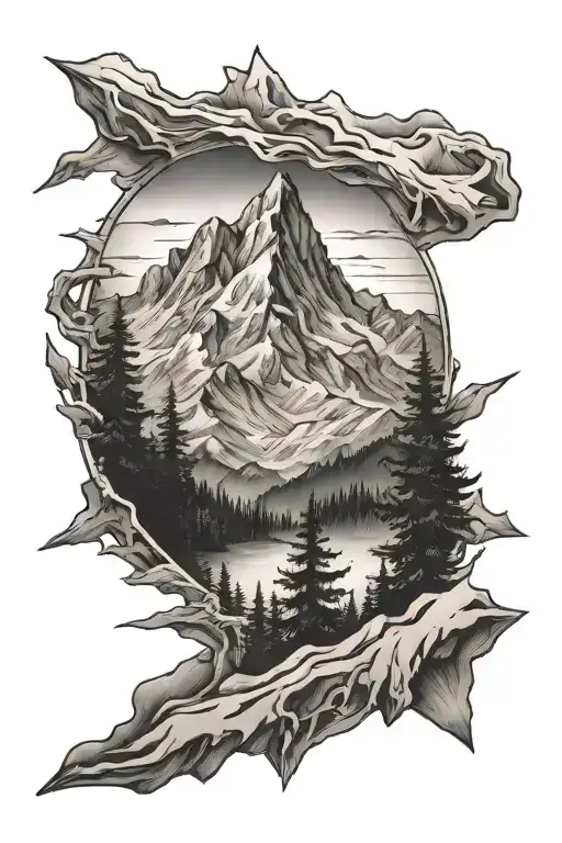 Blizzard And Mountain Peak