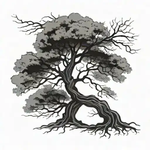Tolkien Style Tree Silhouette